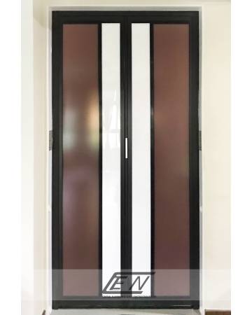 Aluminium Frame PVC Bi-Fold (Top & Bottom Track)